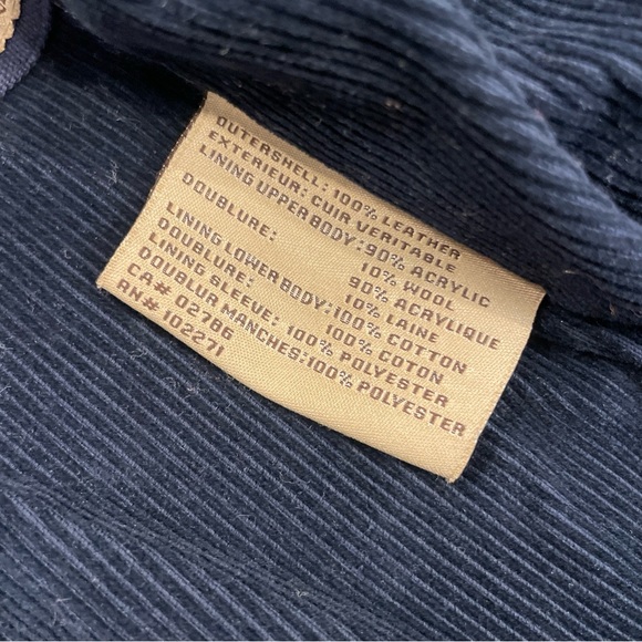 Columbia Long Leather Jacket Zip Up Flannel Lined - Picture 8 of 11